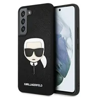 Etui i futerały do telefonów - Karl Lagerfeld Obudowa dla telefonów komórkowych Saffiano Karl Head na Samsung Galaxy S22 KLHCS22SSAKHBK - miniaturka - grafika 1