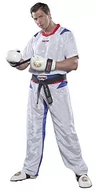 Koszulki i topy damskie - Top TEN strój do kickboxingu "TTM" – rozmiar XL = 190 cm, biało-niebieski, strój sportowy - miniaturka - grafika 1