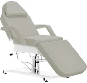 Fotele kosmetyczne - Fotel kosmetyczny Josiah hydrauliczny obrotowy spa szary leżanka - miniaturka - grafika 1