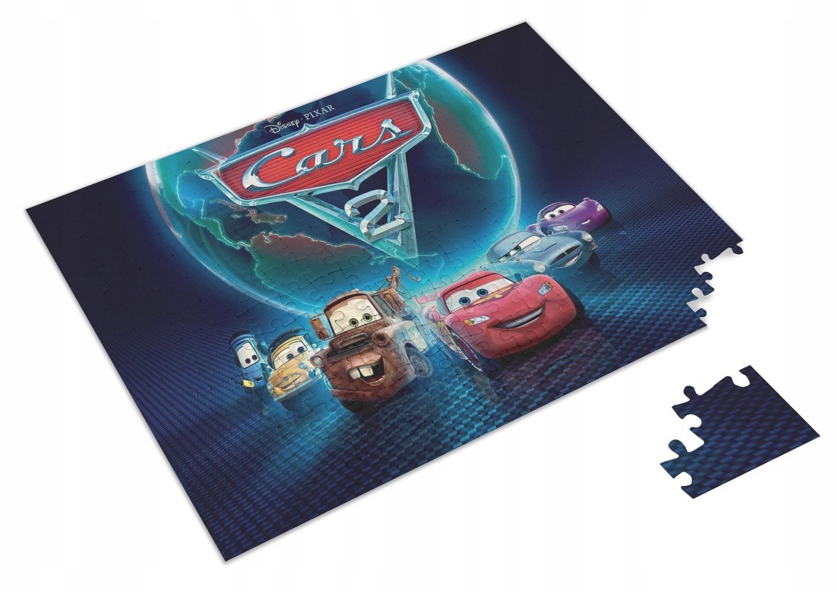 Puzzle Auta Zygzak Złomek Bajka + Imię pudełko A3 252 el.