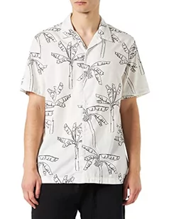 Q/S by s.Oliver Męska koszula z krótkim rękawem, brązowy, XS - Koszule męskie - miniaturka - grafika 1