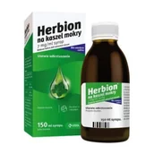 Przeziębienie i grypa - Krka Herbion na kaszel mokry syrop 150 ml - miniaturka - grafika 1