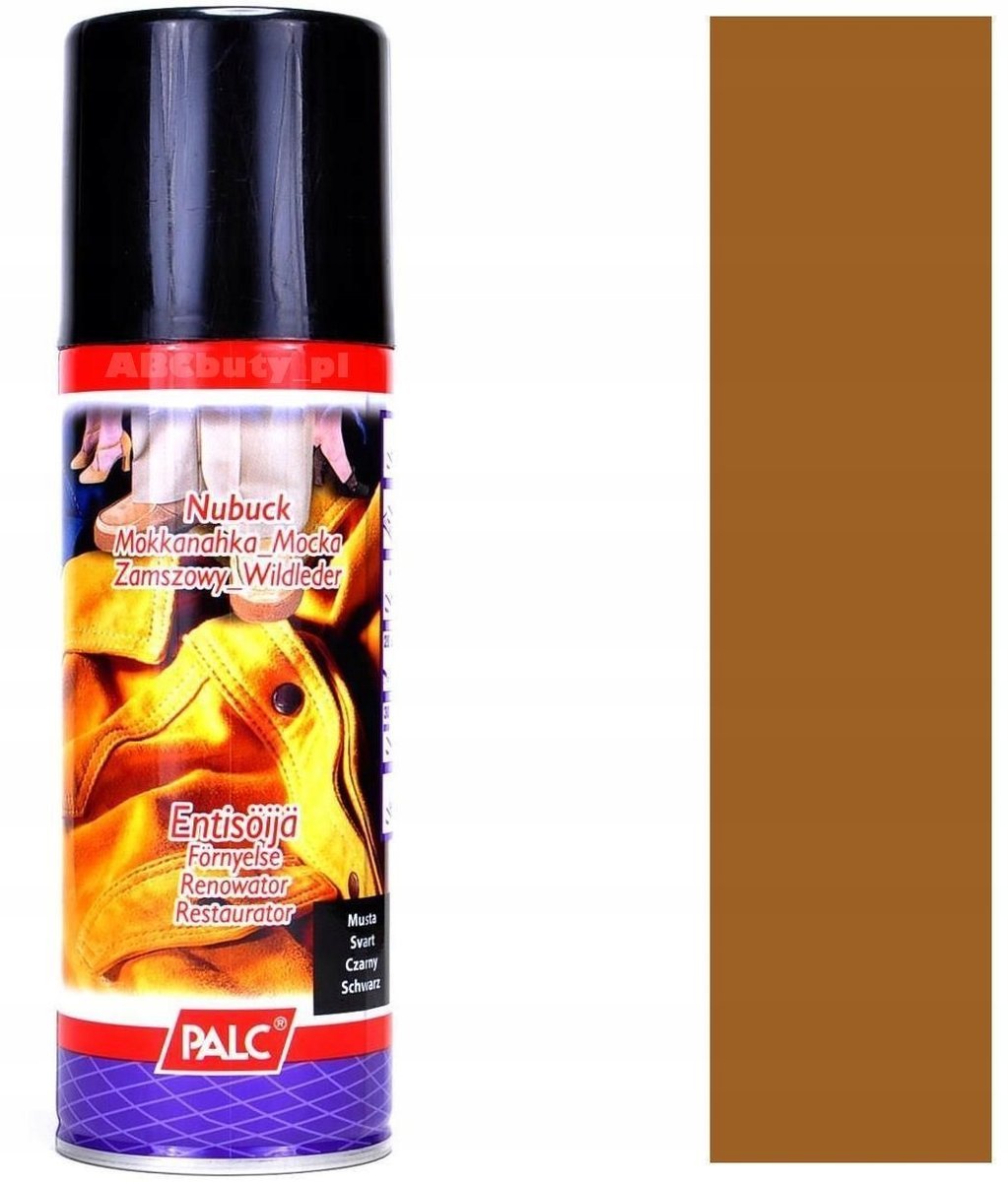 JASNY BRĄZ Renowator koloru do butów z ZAMSZU i NUBUKU Pasta w SPRAYU Farba
