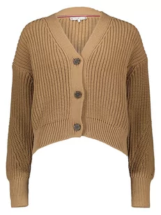 Tommy Hilfiger Kardigan w kolorze jasnobrązowym - Swetry damskie - miniaturka - grafika 1