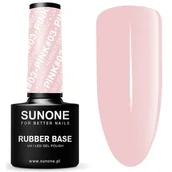 Lakiery hybrydowe - Baza hybrydowa SUNONE Rubber Base Pink 03 5ml - miniaturka - grafika 1
