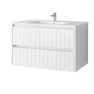 Szafki łazienkowe - Szafka łazienkowa z umywalką Uptrend Melito 80 cm biały mat 002-SU80-01+UP4530-800 - miniaturka - grafika 1