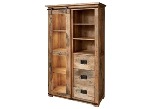 Witryna Railway #126 Drewniana Mango Loft Woskowane 100X45X175 Cm B 5254 - Witryny - miniaturka - grafika 1