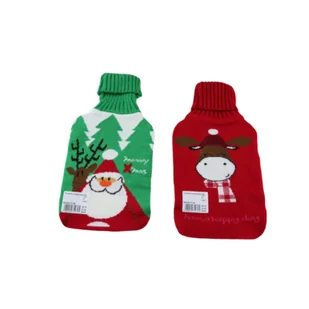 Termofor w pokrowcu renifer / Święty Mikołaj 2L 18,5 x 35 cm - Ozdoby bożonarodzeniowe - miniaturka - grafika 1