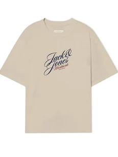 Jack & Jones Koszulka w kolorze beżowym - Koszulki męskie - miniaturka - grafika 1