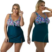 Stroje kąpielowe dla dziewczynek - TANKINI 5XL Strój kąpielowy jednoczęściowy 50 52 54 - miniaturka - grafika 1