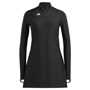 adidas Kobiety PADDED 3 STRIPES LONGSLEEVE SWIM TOP, Black, 8 - Koszulki i topy damskie - miniaturka - grafika 1