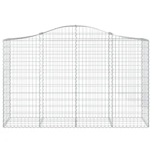 VIDAXL Kosze gabionowe, 2 szt, 200x50x120/140 cm, galwanizowane żelazo - Ogrodzenia - miniaturka - grafika 5