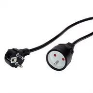 Kable komputerowe i do monitorów - Przedłużacz kabel zasilający AC 230V UTE czarny 5m - miniaturka - grafika 1