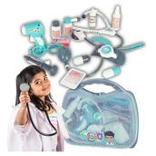 Zabawy w naśladowanie dorosłych - Zestaw Lekarza Dla Dzieci Mały Doktor Walizka Apteczka Dźwięk I Światło - miniaturka - grafika 1