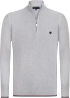 Swetry męskie - Sweter męski Sir Raymond Tailot Jerseys bawełniany ze stójką szary XXL - miniaturka - grafika 1
