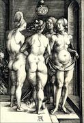 Plakaty - Galeria Plakatu, Plakat, Four Naked Women, Albrecht Durer, 50x70 cm - miniaturka - grafika 1