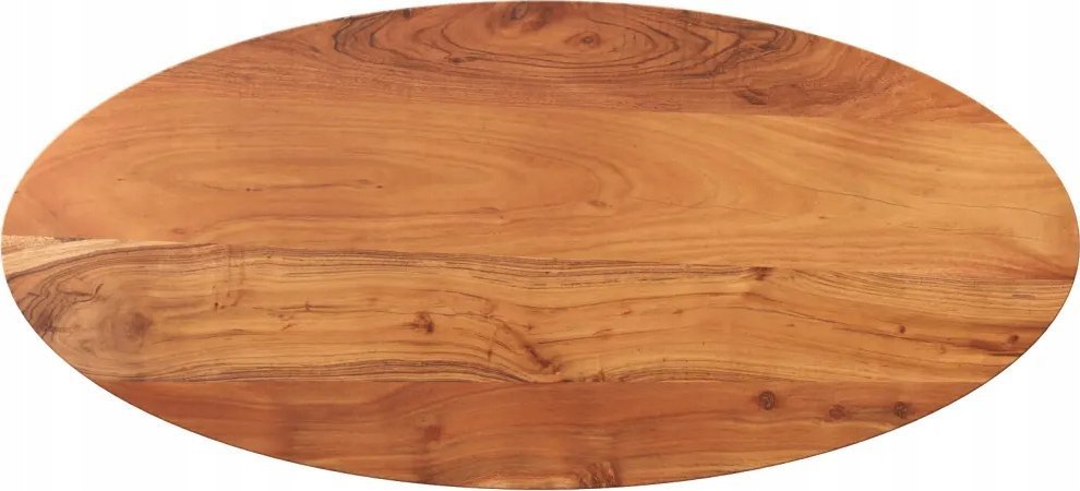 vidaXL Blat do stołu, 100x50x3,8 cm, owalny, lite drewno akacjowe