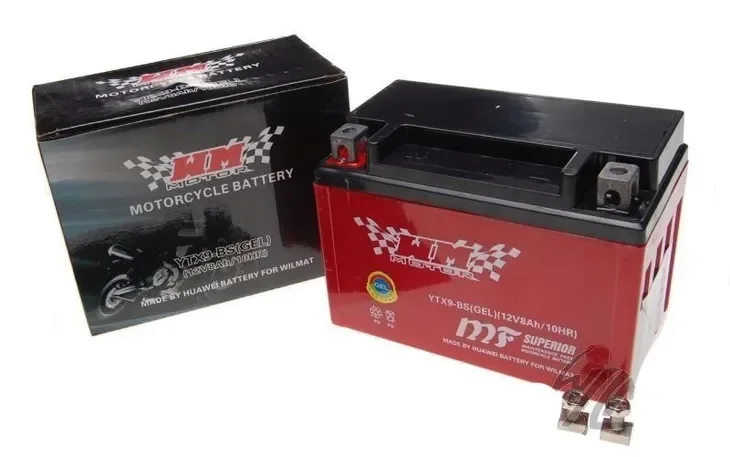 Akumulator żelowy AGM WM Motor WTX9-BS 12V, 8Ah (odpowiednik YTX9-BS)