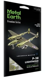 Metal Earth, Myśliwiec P-38 Lightning model do składania metalowy. - Samoloty i helikoptery - miniaturka - grafika 1