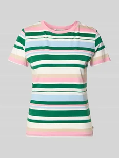 T-shirt o pudełkowym kroju ze wzorem w paski - Koszulki i topy damskie - miniaturka - grafika 1