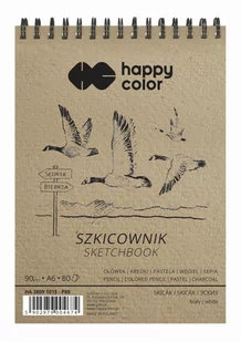 GDD Szkicownik na spirali A6/80K Ptaki HAPPY COLOR - Szkolne artykuły papiernicze - miniaturka - grafika 1
