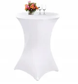 Ławy i stoliki kawowe - Pokrowiec stolika koktajlowego 80 cm biały - miniaturka - grafika 1