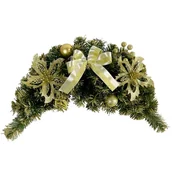 Ozdoby bożonarodzeniowe - Stroik świąteczny złoty 60 cm dekoracja bożonarodzeniowa - miniaturka - grafika 1