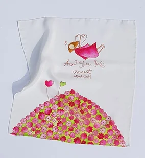 Szatka jedwabna do chrztu - Pamiątka Chrztu Świętego - miniaturka - grafika 1