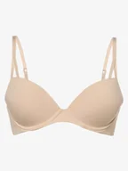 Biustonosze - Calvin Klein Damski biustonosz z fiszbinami Kobiety Sztuczne włókno beżowy|różowy jednolity, 75C - miniaturka - grafika 1