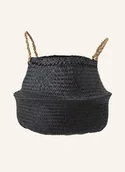 Kosze wiklinowe - Bloomingville Kosz Floria schwarz - miniaturka - grafika 1