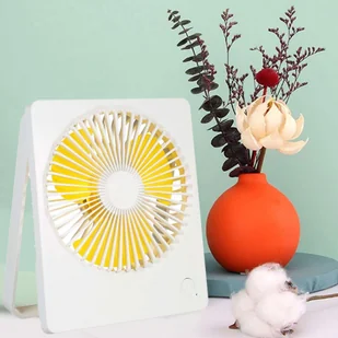 Wiatrak Alogy bezszumowy Mini Wentylator składany na biurko regulowany Biały - Części i akcesoria do laptopów - miniaturka - grafika 6