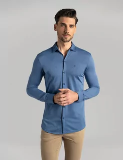 Koszule męskie - koszula ragusa 00372 niebieski slim fit - grafika 1