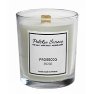 Świece - Polskie Świece Świeca sojowa Proseco rose z drewnianym knotem 190 g - miniaturka - grafika 1