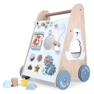Drewniany chodzik pchacz wózek edukacyjny - Chodziki - miniaturka - grafika 1