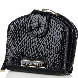 Portfel MONNARI Skóra Naturalna CZARNY Podkówka - Portfele - miniaturka - grafika 1