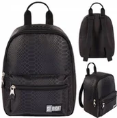 Torby szkolne - MAŁY PLECAK WYCIECZKOWY MIEJSKI PLECACZEK TOREBKA SHINY SNAKE - miniaturka - grafika 1