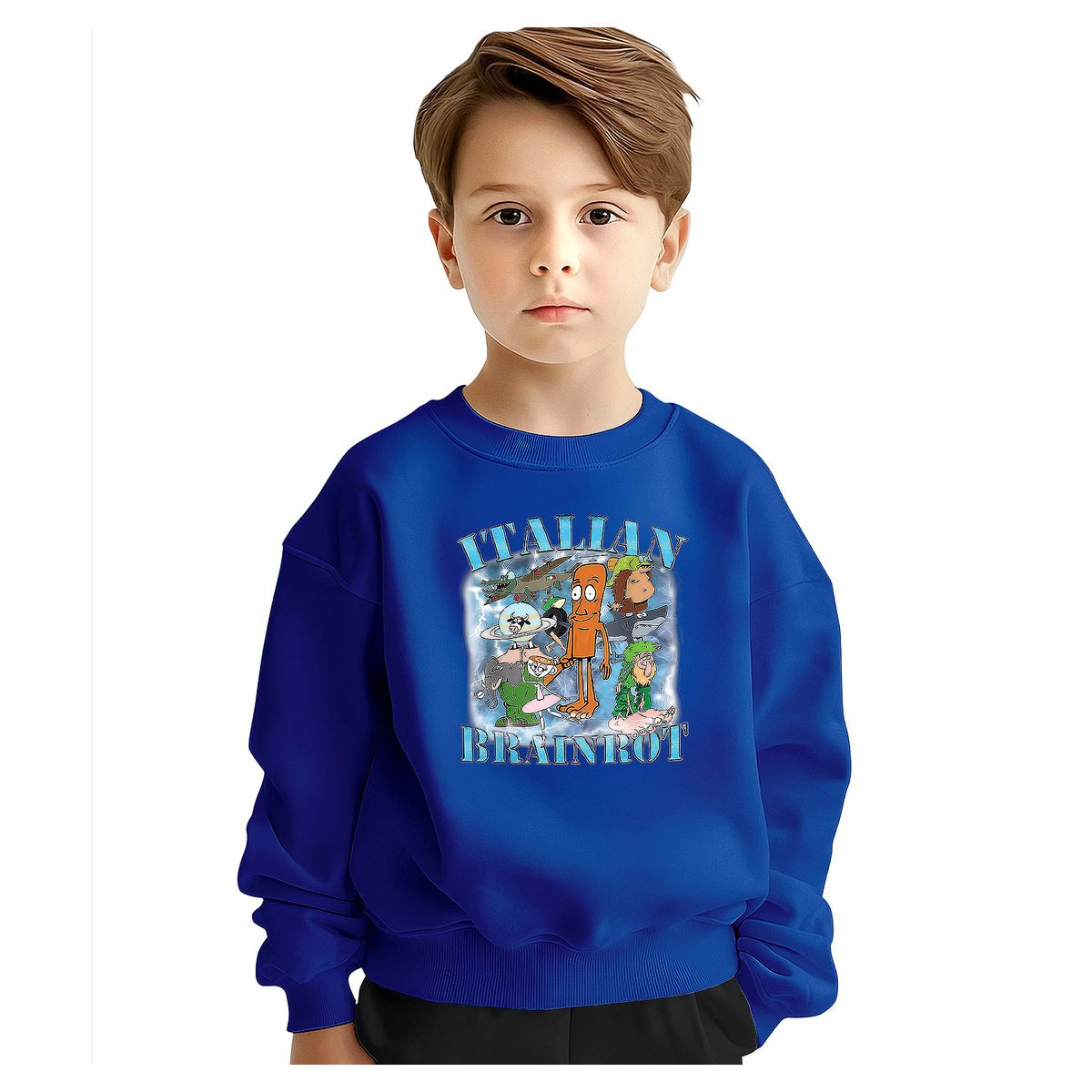 BLUZA DZIECIĘCA ITALIAN BRAINROT MEM 122-128 DLA CHŁOPCA DZIEWCZYNKI