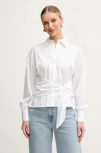 Guess koszula MIMI damska kolor biały regular z kołnierzykiem klasycznym W5GH91 WAF10 - Koszule damskie - miniaturka - grafika 1