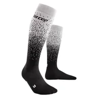 Skarpetki damskie - Skarpety kompresyjne damskie sportowe zimowe z wełną merino wysokie Snowfall CEP - miniaturka - grafika 1