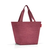 Torby i wózki na zakupy - Torba SHOPPER M, twist maroon RZS3104 - miniaturka - grafika 1