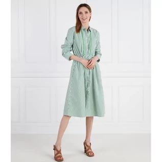 Sukienki - Tommy Hilfiger Sukienka ORG CO STRIPE MIDI SHIRT-DRESS - grafika 1