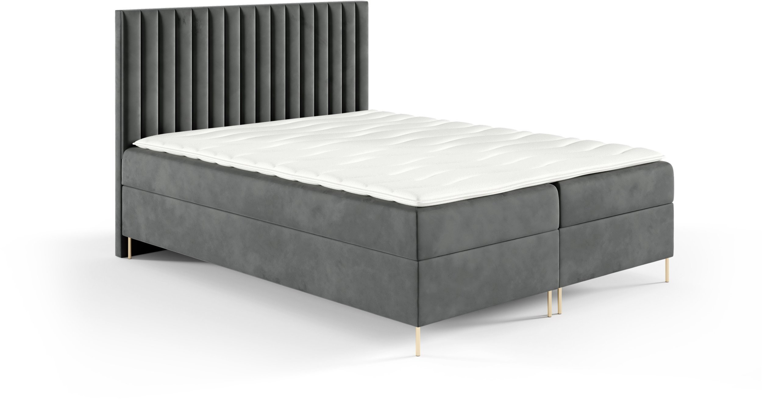 Łóżko kontynentalne Lilly Box 180x200 z nogami riviera 91