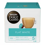 Kawa w kapsułkach i saszetkach - Kapsułki Nescafe Dolce Gusto Flat White 16szt - miniaturka - grafika 1