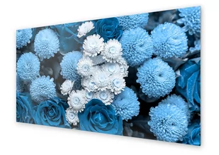 Panel kuchenny HOMEPRINT Błękitno białe kwiaty 100x50 cm - Dekoracje domu Panel kuchenny HOMEPRINT Błękitno białe kwiaty 100x50 cm - Dekoracje domu - miniaturka - grafika 1