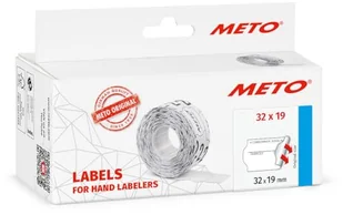 Meto Etykieta z etykietami "A consommer jusqu'au/fabriqué le » (32 x 19 mm, 2-wierszowe, 5000 etykiet cenowych, białe, trwałe - Cenówki - miniaturka - grafika 1