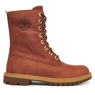 Botki damskie - Trzewiki Timberland Premium 8-Inch Waterproof TB0A43MXEM41 Brązowy - miniaturka - grafika 1