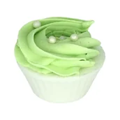 Pozostałe akcesoria do kąpieli i SPA - Green Garden, Kula Do Kąpieli Muffinka, Duża Zielona-biała - miniaturka - grafika 1