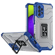 Etui i futerały do telefonów - Crystal Ring Case pancerne hybrydowe etui pokrowiec + magnetyczny uchwyt Samsung Galaxy A72 4G niebieski - miniaturka - grafika 1