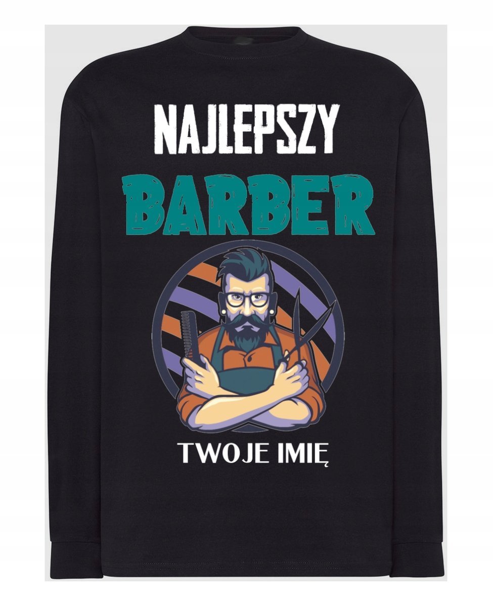 Longsleeve Najlepszy Barber Twoje Imię r.4XL