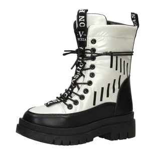 Srebrne zimowe śniegowce, botki damskie Vinceza 34586 - Botki damskie - miniaturka - grafika 1